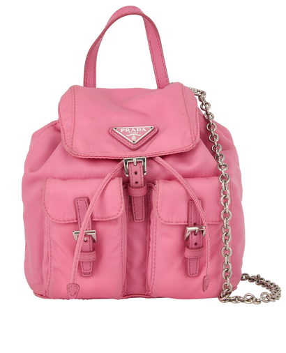 Mini Backpack Crossbody, &pound;580, Handbags, Pink, Nylon, Front view